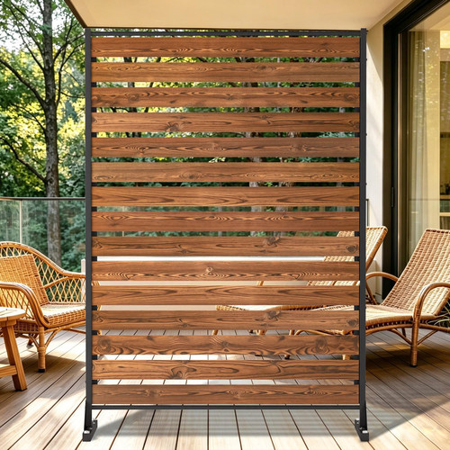 6ft wooden privacy - privacy, screen